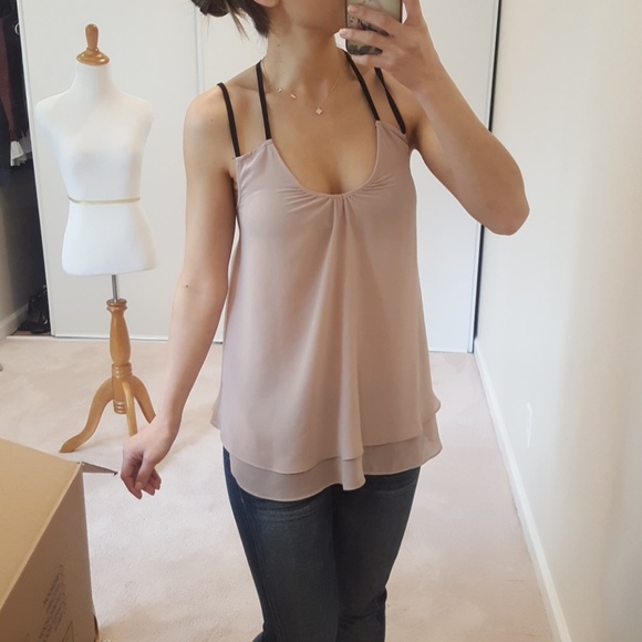 River Island Tops - River Island Caged Blush Top